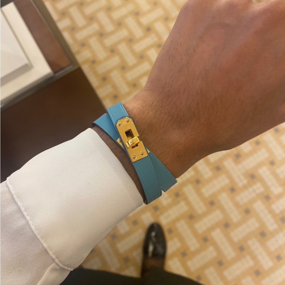 Authentic Hermes Kelly double tour bracelet